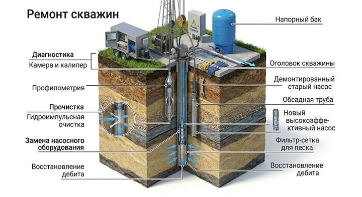 Ремонт скважин в Абакане